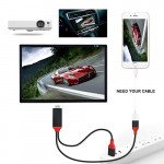 Wholesale USB to HDTV Cable HD Video Adapter to HDMI TV Projector Plug. MHL Screening Mirroring for Smartphones (Red)